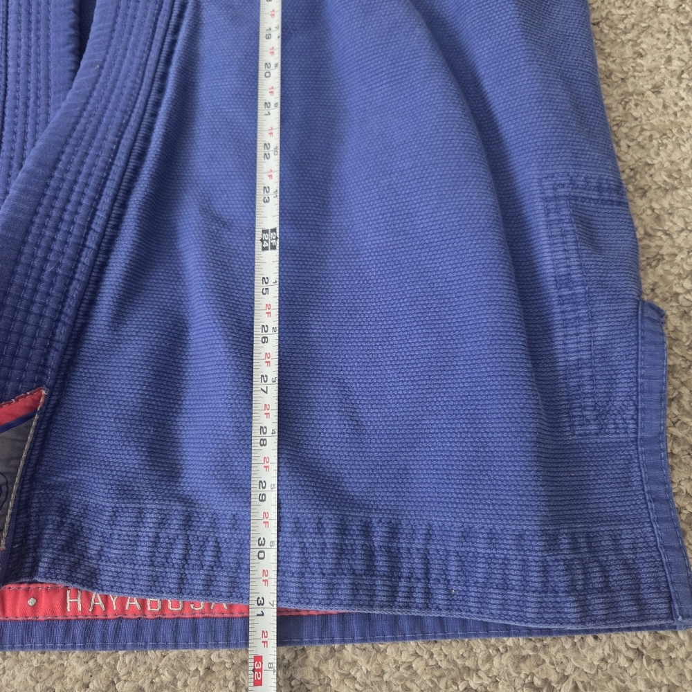 Hayabusa Jiu Jitsu Gi Jacket Kimono Top Adult A3 Blue‎ 350GSM Pearl Weave Cotton - Picture 12 of 13